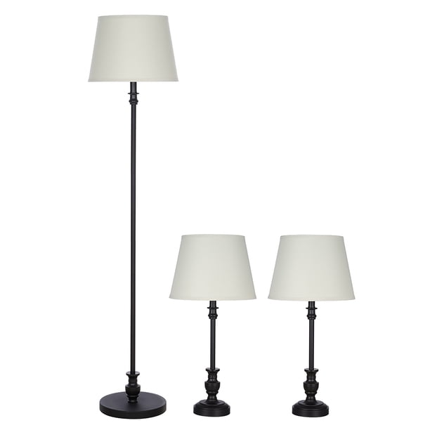 Better Homes & Gardens Traditional 3Piece Lamp Set, Bronze Finish