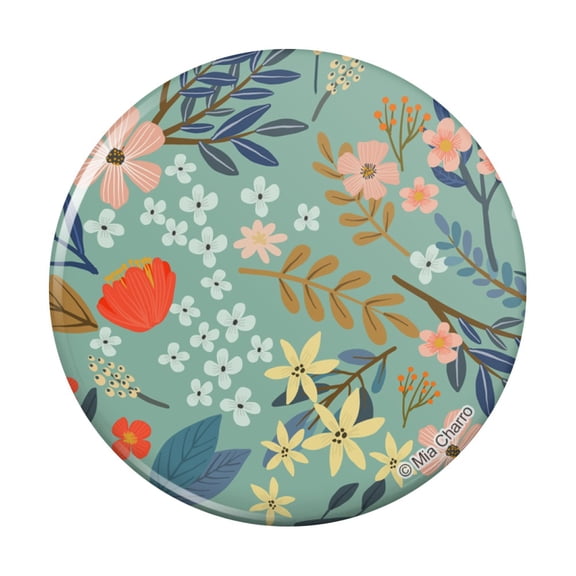 Margarida Flowers Pinback Button Pin