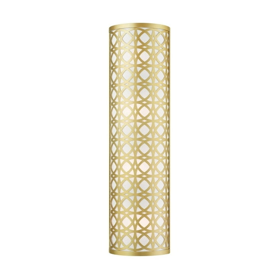 49880-33 Livex Lighting Calinda - 4 Light ADA Wall Sconce in Glam Style - 8 Inches wide by 29.25 Inches high-Soft Gold Finish