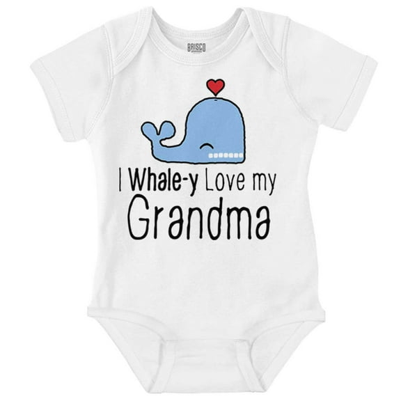 Whaley Really Love Grandma Cute Pun Romper Boys or Girls Infant Baby Brisco Brands 12M