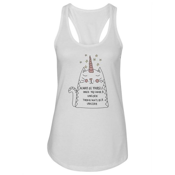 Cute Cat Unicorn. Tank Women -Image by Shutterstock, Female x-Small