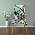 thumbnail image 4 of ZHANZZK Geometric Pattern in Memphis Style Stretch Chair Cover Protector Seat Slipcover for Dining Room Hotel Wedding Party Set of 1, 4 of 5