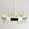 thumbnail image 3 of Artika Enchanted Modern LED Glass Crystal Chandelier, Chrome, 3 of 5