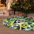thumbnail image 6 of Lsque Football Doodle Print Christmas Tree Skirt, Tree Skirt with Ties or Velcro, Perfect for Holiday Decorations, Halloween, and New Year-30", 6 of 7