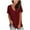 Red, variant on Giftesty Women Casual Solid Pullover V-Neck Short Sleeve T-Shirt Tops Blouse