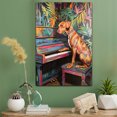 thumbnail image 2 of Barbado Da Terceira Dog Playing Piano Stretched Canvas Size 8x12 – Vintage Style Barbado Da Terceira Dog Art for Piano Fans, Great Gift for Dog Owners, 2 of 5