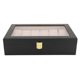 thumbnail image 1 of Caja de almacenamiento de reloj de 12 rejillas de madera mate, caja de presentación de regalo, accesorio para reloj, 1 of 8