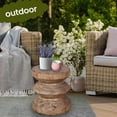 thumbnail image 5 of Round Wood Look Accent Table, Stool, Wood Stump, 5 of 11