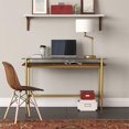 thumbnail image 2 of Henn&Hart 12" Brushed Brass Finish Metal/Fabric Table Lamp, 2 of 8