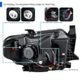 thumbnail image 4 of Spec-D Tuning Matte Black Projector Headlights w/ LED Light Bar Compatible with 2014-2021 Toyota Tundra, Left + Right Pair Headlamps Assembly, 4 of 5