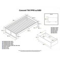 thumbnail image 4 of Leo & Lacey Lit Plateforme Urbain Simple avec Rangement en Noyer, 4 of 4