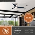 thumbnail image 2 of Vaxcel Adrian 44 In. Quiet Satin Nickel Flush Ceiling Fan with LED Light Kit and Remote, 2 of 8