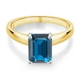 thumbnail image 2 of Gem Stone King 2.71 Ct London Blue Topaz 10K Yellow and White Gold Ring Ring, 2 of 4
