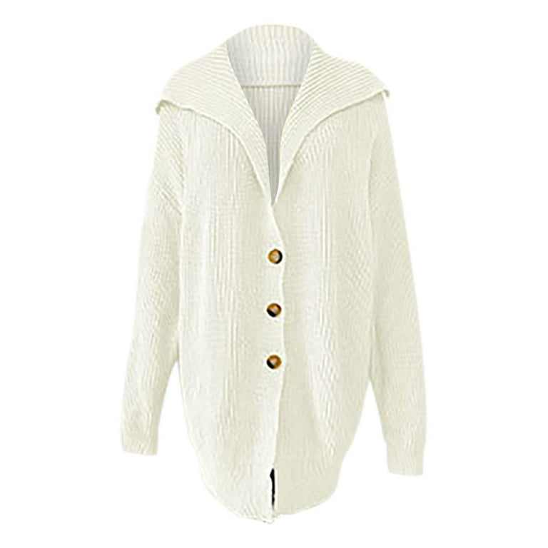 Large Lapel Solid Color Loose Sweater Large Lapel Solid Color Loose Sweater