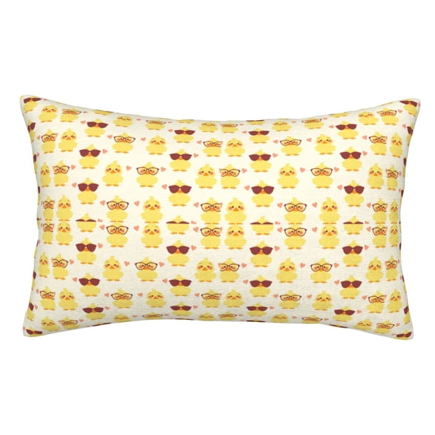 Balery Cute Yellow Duck Funda de Cojín Estampada, Regalos para Mujeres, Regalos de Amor para Ella, Regalos para Novia o Esposa, Funda de Almohada-20"x30"