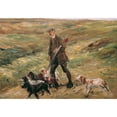 thumbnail image 2 of Max Liebermann 18x14 Black Ornate Wood Framed Double Matted Museum Art Print Titled - Hunter in the Dunes (1913), 2 of 5