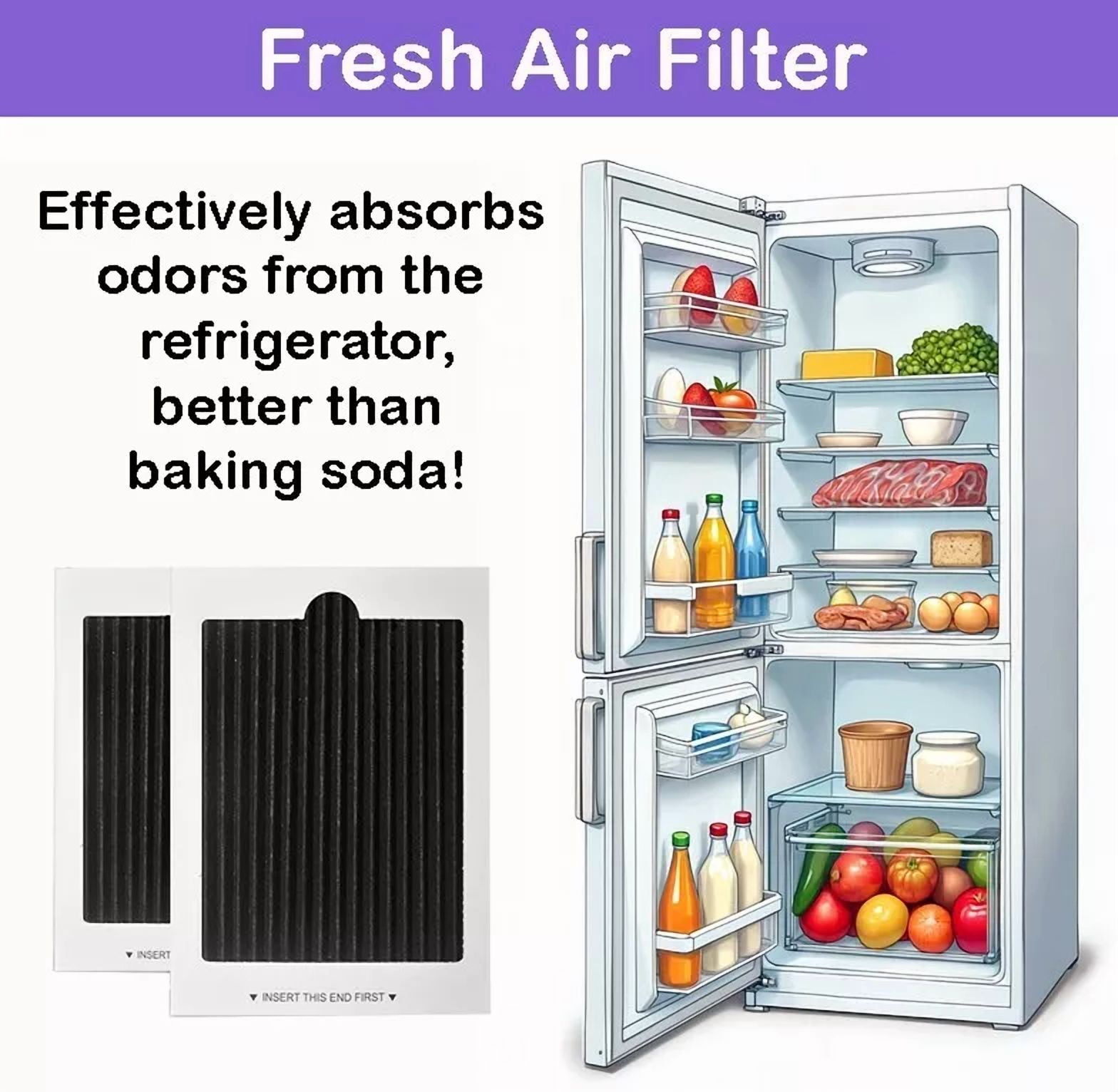 2X Pure Air Filters For Frigidaire Electrolux Lghs2665Kf1 Lghs2665Kf2 242017800