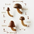 thumbnail image 2 of 4Pcs Wooden Mushroom Refrigerator Magnet Home Kitchen Refrigerator Magnet 3D Solid Wood Magnet Crafts Ornament, 2 of 5