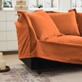 thumbnail image 3 of Modern Chenille Fabric Armchair with 1 Big Back Cushion and 2 Toss Pillows, 85cm Single Seat, 3 of 26