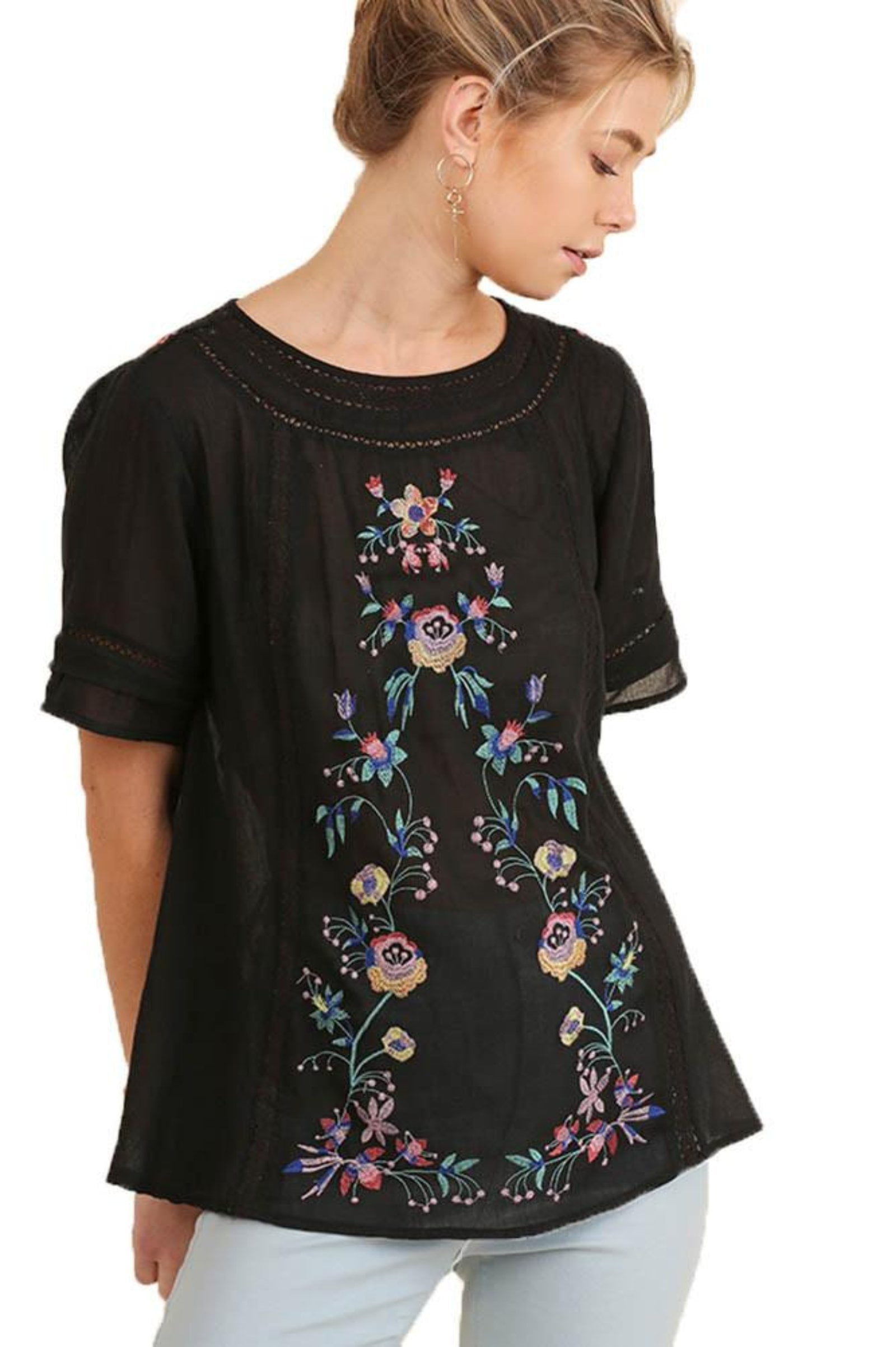 umgee embroidered top