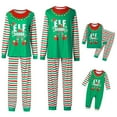 thumbnail image 4 of Seyurigaoka Christmas Parent-Child Nightclothes, Pajamas, Family Matching Set Striped Elf Printed Baby Unisex Romper, 4 of 5