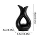 thumbnail image 3 of Botellas Decorativas De Plástico Jarrón de plástico negro de 1 piezas con aspecto cerámico Decoración de mesa no frágil para casera de boda o comedor 3.4x3.1x5.5" JASKFLY, 3 of 7