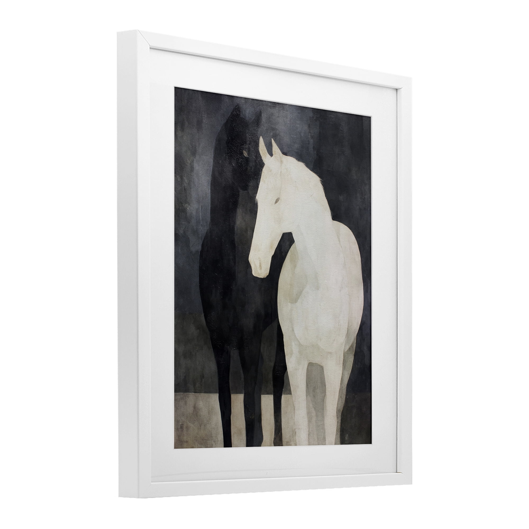 Stupell Industries Equine Twins Of Wind White Framed Print Under Glass, design by Svetlana Aleynikova