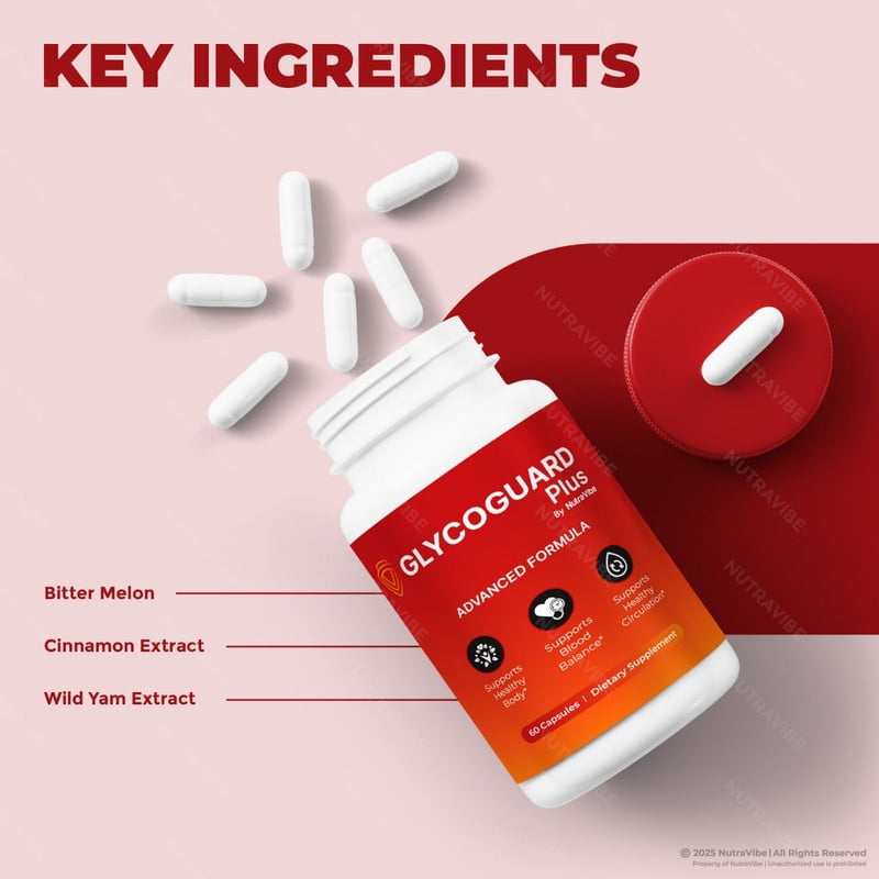 (2 Pack) GlycoGuard Plus Capsules - Official Glyco Guard Plus Pills to Maintain Overall Health, All Natural Blood Formula For Healthy and Stable Levels, GlycoGuard + Review (120 Capsules)