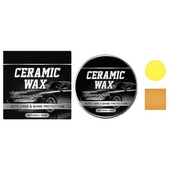 KRONDO Titanium Ceramic Wax Cream,Strong Protection Car Coating Polishing Wax,Lasting Protection Mild Formula Polish Waxes with Sponge,Auto Car Scratch Repair Remover Paste Polish Vehicle Paint Care