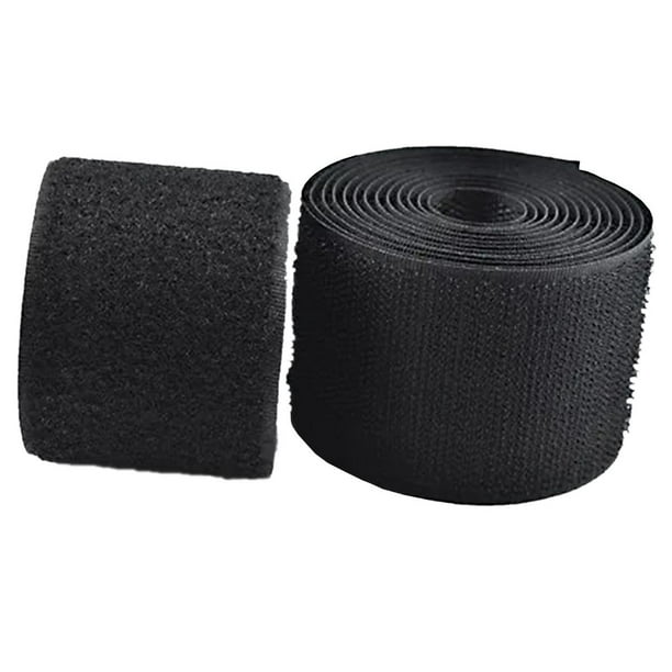 Cinta Compatible con Velcro HookLoop050 1 pza 50mm 5m Negro Rollo Velcro Hook Loop. VentDepot MXHLR-001