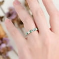 thumbnail image 6 of Lab Created Emerald & Diamond Wedding Band, Promise Ring in Sterling Silver – A Symbol of Love and Commitment, 6 of 6