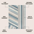 thumbnail image 2 of JONATHAN Y DAZZLE 8 x 10 Area Rug, Retro Rainbow Stripe - Blue/Cream/Gray, DZC102B-8, 2 of 6