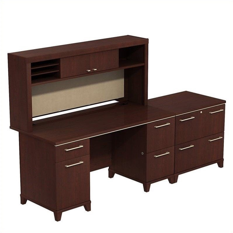 Enterprise 60W Desk Set with File in Harvest Cherry