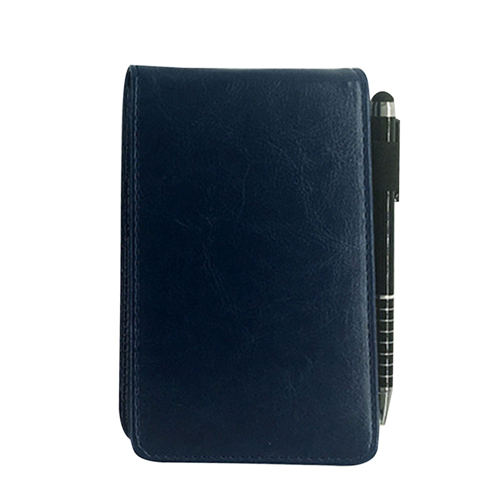 Mini Pocket Notepad Holder Set with Stylus Pen Card Slots Thick Lined