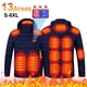 thumbnail image 3 of 9 Chaqueta calefactora, chaleco de invierno, chaquetas calefactoras eléctricas USB, chaquetas térmicas cálidas para exteriores para mujeres y hombres, ropa, chaquetas S-8XL, 3 of 5