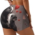 thumbnail image 1 of Balery Heart Guinea Pig Couple Pantalones cortos de entrenamiento estampados para mujer, sin costuras, ajustados, para gimnasio, yoga, correr, deportes, ejercicio activo, fitness.-XX-Large, 1 of 8