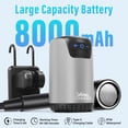 thumbnail image 4 of Yimserk 8000mAh Portable Camping Shower, 10-Speed Camp Shower Pump, LED Display, 4 Spray Modes, IPX8 Waterproof Outdoor Shower Kit for Hiking, Travel, Pet, Car Wash, 4 of 6