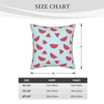thumbnail image 4 of Xecao Watermelon Print Soft Velvet Decorative Throw Pillow Covers, Square Cushion Cases for Bed, Sofa, Living Room, Car, and Indoor Outdoor Use-20"x20", 4 of 8