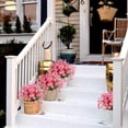 thumbnail image 6 of GRNSHTS Artificial Daisies Flowers Outdoor UV Resistant 4 Bundles Fake Foliage Greenery Faux Plants Shrubs Plastic Bushes for Window Box Hanging Planter Farmhouse Indoor Outside Decor(Pink), 6 of 8