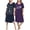 CSet1, variant on FEREMO Plus Size Nightgowns for Women V Neck Short Sleeve Nightshirts Sleepwear
