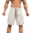 thumbnail image 2 of Men's Shorts Elastic Waist Size 3X Solid Color Nylon Shorts Outdoor Sports Versatile And Casual Five Quarter Pants, 2 of 6