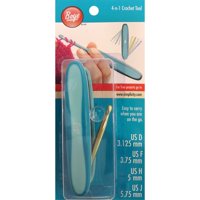 Boye 4-N-1 Crochet Hook Tool, Sizes D, F, H, J, 3396300DFHJ