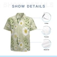 thumbnail image 7 of High Quality Hawaiian Shirts for Men Short Sleeve Aloha Beach Shirt Floral Summer Casual Button Down Shirts Blouses F78AA4, 7 of 7