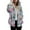 Light Blue, variant on Women's Fashionable Casual Zippered Hooded Sweatshirt Jacket with Christmas Print and Drawstring, Furry Plush for Winter,Dark Blue,M