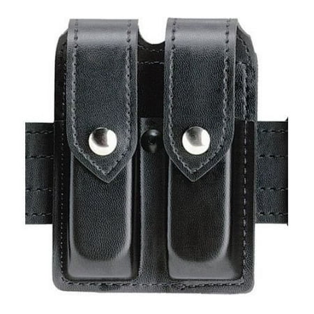 Safariland 77 Double Magazine - Safariland 77 Double Handgun Magazine Pouch - Plain Black, Ambidextrous 77-383-2