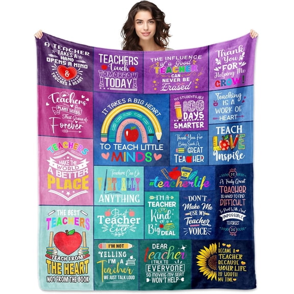 Teacher Appreciation Gifts, Gift for Teachers Throw Blanket 60"x50", Teacher Gifts for Women/Men, Best Teachers Gift Ideas for Teacher''s Day Mentor Christmas Birthday Graduation Retirement
