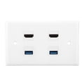 thumbnail image 2 of Video Panel De Placa De Pared Hdtv Hdmi + 2 Puertos Usb3.0 Cubierta De Acoplador Hdmi Audio Video Hdtv Panel De Placa De Pared 2 Puertos seitruly EL006611-00, 2 of 6