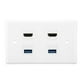 thumbnail image 2 of Video Panel De Placa De Pared Hdtv Hdmi + 2 Puertos Usb3.0 Cubierta De Acoplador Hdmi Audio Video Hdtv Panel De Placa De Pared 2 Puertos Yuarrent EL006611-00, 2 of 6