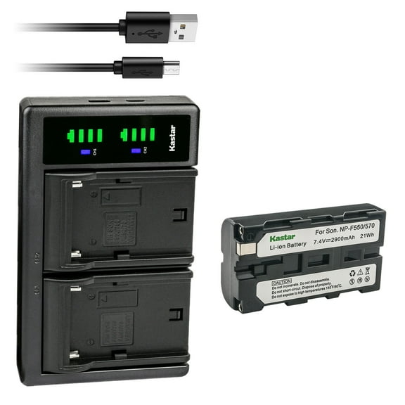 Kastar 1-Pack BNP-F550/F570 attery and LTD2 USB Charger Replacement for Sony PXW-Z100 PXW-Z150 CCD-RV100 CCD-RV200 CCD-SC5 CCD-SC6 CCD-SC7 CCD-SC8 CCD-SC9 CCD-SC55 CCD-SC65 CCD-TR1 CCD-TR11 CCD-TR1100