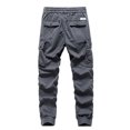 thumbnail image 3 of Ceisia Men's All-Season Fashion Solid Color Gift Multi-Pocket Workwear Pants with Ankle Strap Elastic Waist for Outdoor Casual Protection, 3 of 7